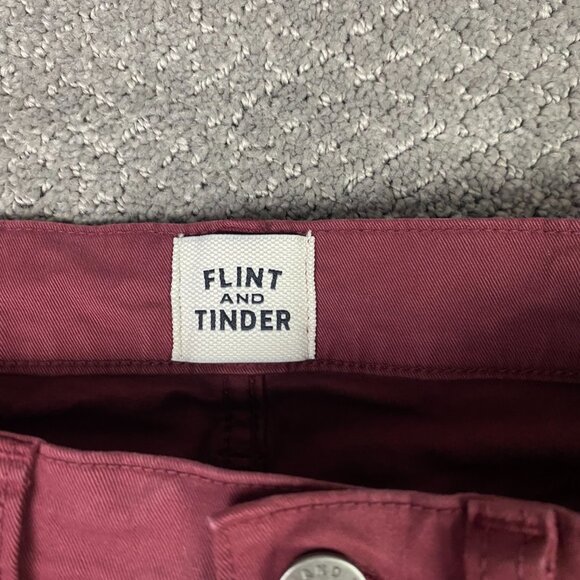 Flint and Tinder 365 Pants Straight Fit Mens 29 x 30 Measures 31x30 Burgundy Red - Picture 5 of 13